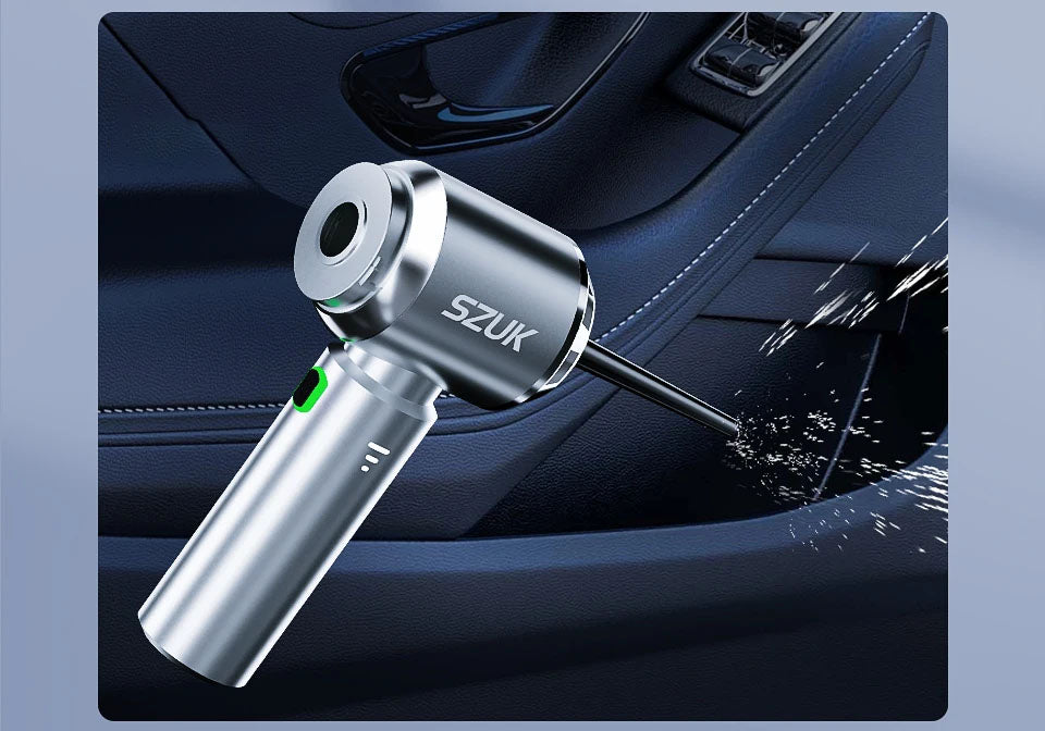 Aspirador Portátil SZUK 180000PA - Sem Fios, para Casa e Carro com Carregamento Rápido Aspirador Portátil SZUK 180000PA - Sem Fios, para Casa e Carro com Carregamento Rápido